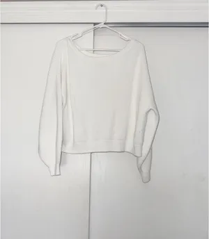 Off-The-Shoulder White Hollister Sweater thumbnail 2
