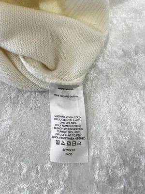 Quince Sweater Women's Ivory Organic Cotton knit Mock Neck Pullover Size XS thumbnail 8