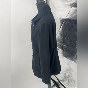 Sonoma Wool Coat Pea Coat Double Breasted Jacket Classic‎ Black L thumbnail 5