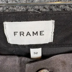 Frame Le Crop Mini Boot Jeans 32 Flare Metallic Coated Preppy Chic Mahogany‎ thumbnail 3