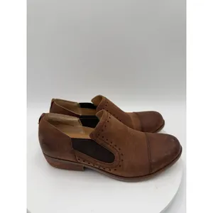 Kork-Ease Women's Brown Leather Cap Toe Brogue Slip-On Ankle Boots Size‎ 7 thumbnail 2