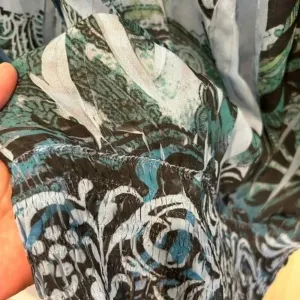 CATO Size Small Blue Green Black‎ Lightweight Flowy Boho Hippie Shirt thumbnail 3