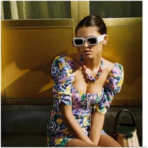 Zara Green‎ Purple Yellow Floral Mini Corset Dress Womens Large Coquette Girl thumbnail 3