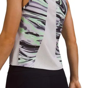 Lululemon Swift Ventilated Running Tank Top Paint Glide Warp Multi Size 4 thumbnail 3