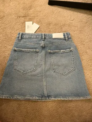 Rails Laurel Denim Skirt in Harbor Blanket Stitch thumbnail 4
