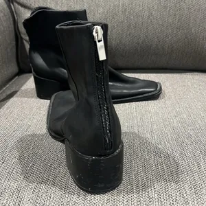 Sleek Black Ankle Booties Size 8 thumbnail 2