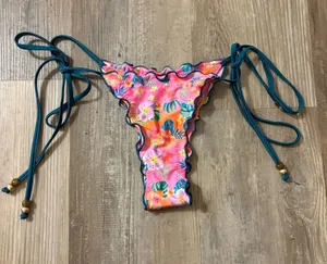 Kulani Kinis Thong Tie Side Bikini Bottom-Summer Glow-XS thumbnail 1