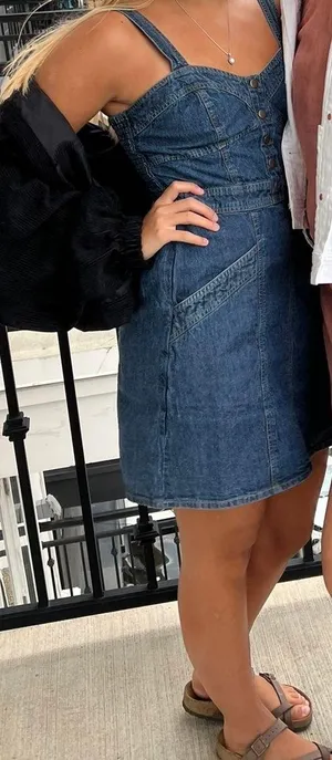 Denim Dress Blue Size M thumbnail 3