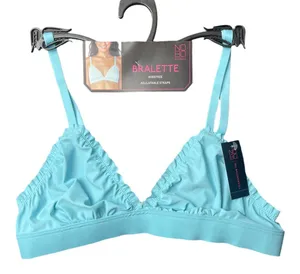 NWT No Boundaries Wirefree Bralette Aqua Blue Adjustable Straps Size S thumbnail 1