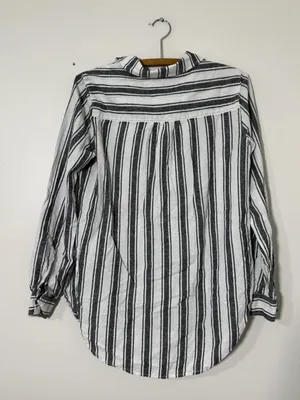 Sanctuary Women's Striped Button-Up Shirt, Size XS, Linen Cotton blend thumbnail 2