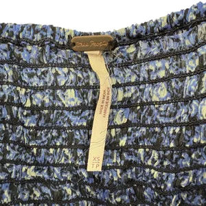 Free People Size XS Aglow Long Sleeve‎ Midi Dress Blue Bohemian Back Cutout thumbnail 5