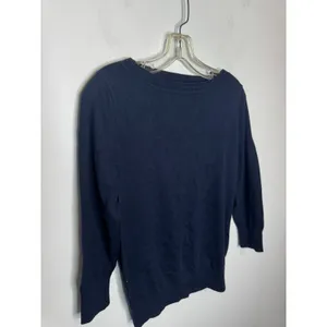 Brand New Ann Taylor Women's Size Small S Navy Blue Pullover Sweater Boatneck thumbnail 2