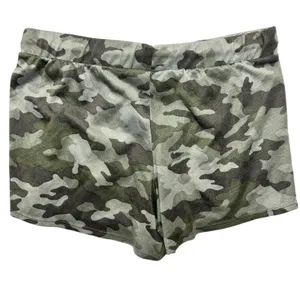 Lucky Brand Women Sweat Shorts S Green Camo Print Soft Knit‎ Lounge Cozy Leisure thumbnail 2