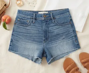 Abercrombie & Fitch High Rise Denim Cut Off Shorts Medium Wash Size 2 W26 thumbnail 1
