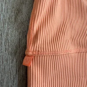 Lululemon Power Pivot Ribbed Tank Top Cropped Orange XS S Sleeveless Halter‎ thumbnail 3