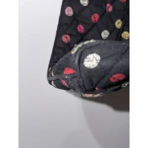 Vera Bradley Havana Polka Dots Three Zipper Crossbody Bag Purse Satchel Black M thumbnail 2