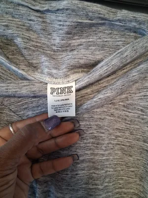 PINK Victoria's Secret v-cut front waist line tweed leggings in gray size large. thumbnail 6