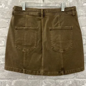 Free People Lennox Denim Mini Skirt in Antique Brass thumbnail 4