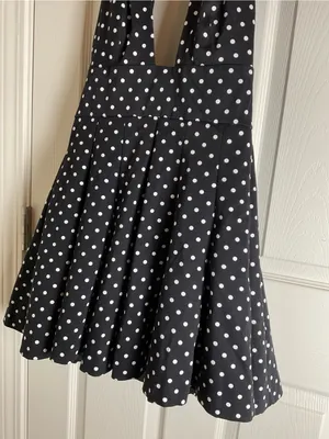 ZARA Black Polka Dot Halter Mini Dress - Women's Summer Dress thumbnail 5