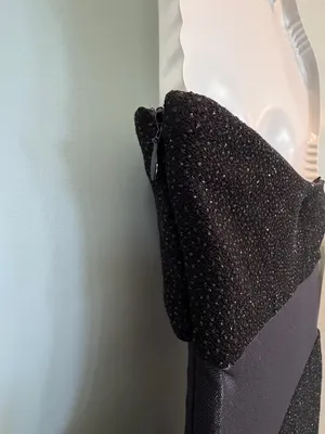 Gunne Sax Jessica McLintock Black strapless sparkle evening dress size 3 thumbnail 9