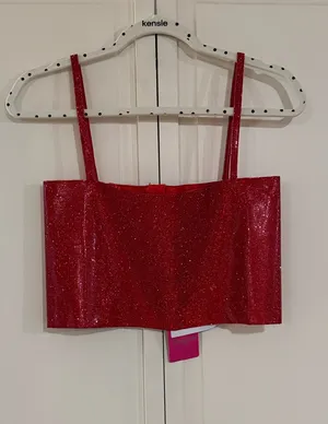 BuddyLove Rhinestone Red Top thumbnail 2