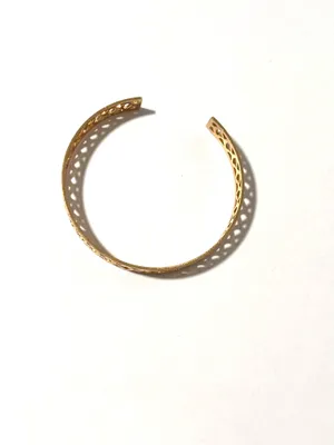 Gold tone bangle bracelet thumbnail 3
