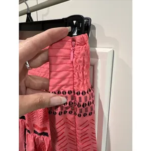 Bloomingprint Anthropologie Pink Floral Block Print Tiered Midi Skirt Boho thumbnail 3
