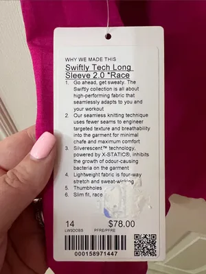 Swiftly Tech Long Sleeve 2.0 * Race. Pink Flare thumbnail 5