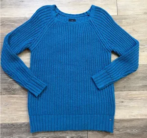 American Eagle Blue Jegging Sweater Medium Chunky Knit Cozy Fall Winter Top thumbnail 1