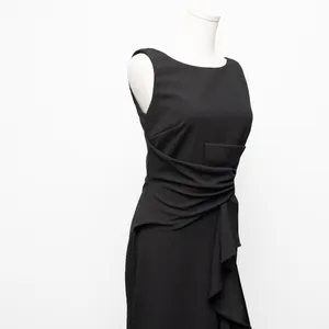 Betsy & Adam. Christine Scuba Crepe Ruffled‎ Bow Gown. thumbnail 13