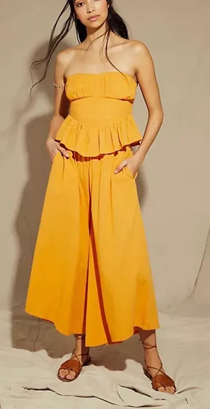 Free people orange co-ord set thumbnail 1