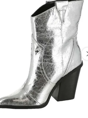 NEW DV Dolce Vita Nazareth Western Women’s Silver Boots Size 5 thumbnail 3