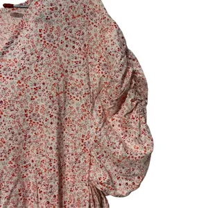 Banana Republic Womens Midi Dress Ruched Sleeve Dainty Floral V-Neck Summer XL thumbnail 7