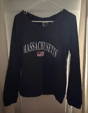 Ninety Gray Massachusetts Sweatshirt Size M thumbnail 1