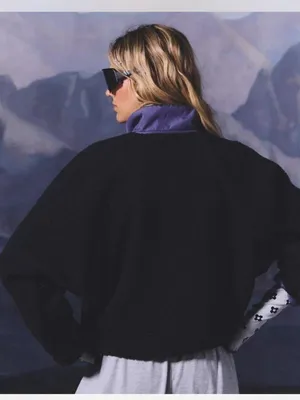 New Free People Hit the slopes pullover Colorblock Fleece jacket Small thumbnail 3