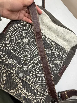 ⭐️ Myra Tribal Dream Shoulder Bag Patchwork Cotton Canvas thumbnail 4