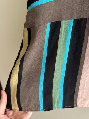 ZARA Women’s Multicolor Striped Asymmetrical Spaghetti Strap Tank Top, Size Med thumbnail 15