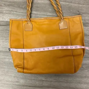 Chloé Amy Large Caramel Leather Braided Handle Tote Shoulder Bag thumbnail 3