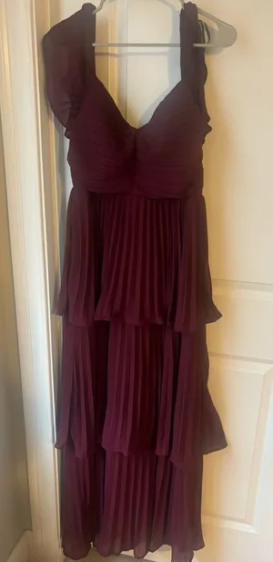Lulu's Deep Burgundy Maxi Dress thumbnail 1