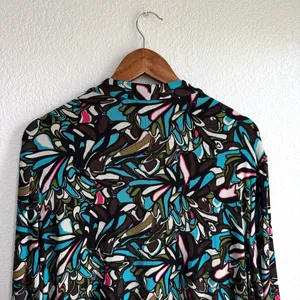Chico’s Travelers Womens Cardigan Multicolor Floral Half Sleeve Size 3 XL 16 thumbnail 4