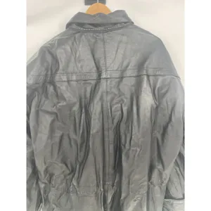 Vintage 90S‎ Black Leather Fields Coat Mens XL toggle Closure, Leather Jacket thumbnail 12