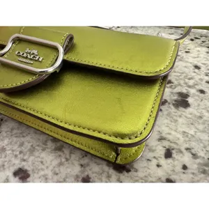 Coach CO984 Morgan Metallic Green Leather Crossbody Bag thumbnail 4