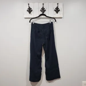 Maeve Colette Cropped Wide Leg Pants Navy Anthropologie Women’s Size 2 EUC thumbnail 2