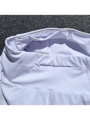White Athletic Shorts with Inner Lining and Rear Zipper Pocket - Size Small thumbnail 4