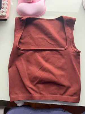 Amazon Brown seamless crop tank top thumbnail 3