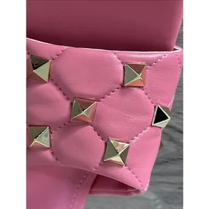Marc Fisher Size 8M Salmon Pink Studded Slide Heels‎ Square Toe Mule Sandals thumbnail 10