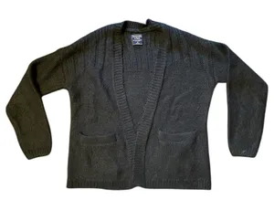 Abercrombie & Fitch Black Open Cardigan Size XS Fuzzy Cozy thumbnail 1