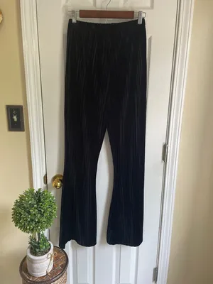 wild fable Black Velvet Whimsical Boho Rave Flared Pants thumbnail 2