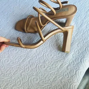 STEVEN By Steve Madden New York Jaidin Ankle Wrap Heel in Nude Strappy Sandal Size 11 thumbnail 9