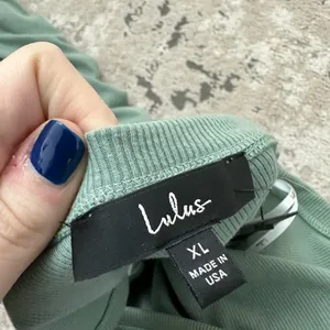 Lulus Side and Seek Sage Green Ribbed One-Shoulder Ruched Mini Dress Size XL thumbnail 5